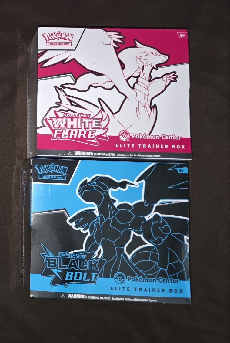 Pokemon Pokémon White Flare Black Bolt PC ETB Pokemon Center Elite Trainer Box