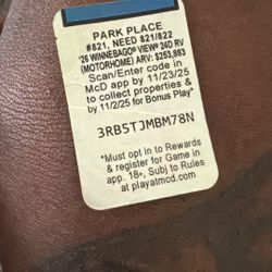 Blue Monopoly Ticket