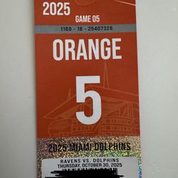 Dolphins vs. Ravens Orange Parking Pass