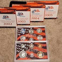 United States  Mint Silver Proof Set 2002-2005