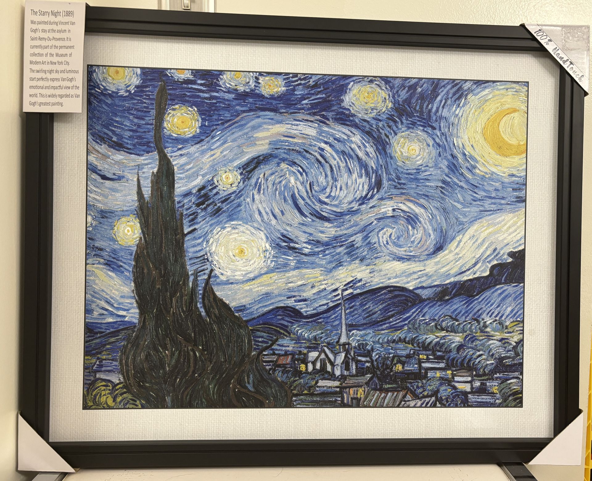 art-paint by Vincent Van Gogh’s. new with black frame. 31”X25”
