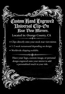 Custom hand engraved mirrors
