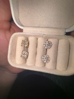EARRINGS 10k / 14k All NATURAL DIAMONDS NEGOTIABLE