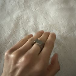 Men’s Size 10 Titanium Signet Ring 