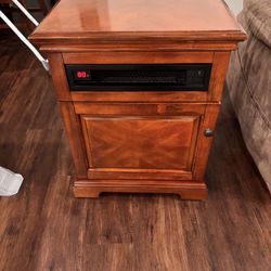 Twin star infrared portable Heater coffee end table/ decorative furniture piece with remote