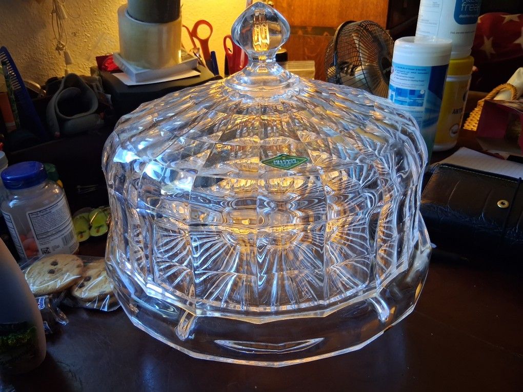 Shannon Crystal Tier Cake Cover/Dip Tray