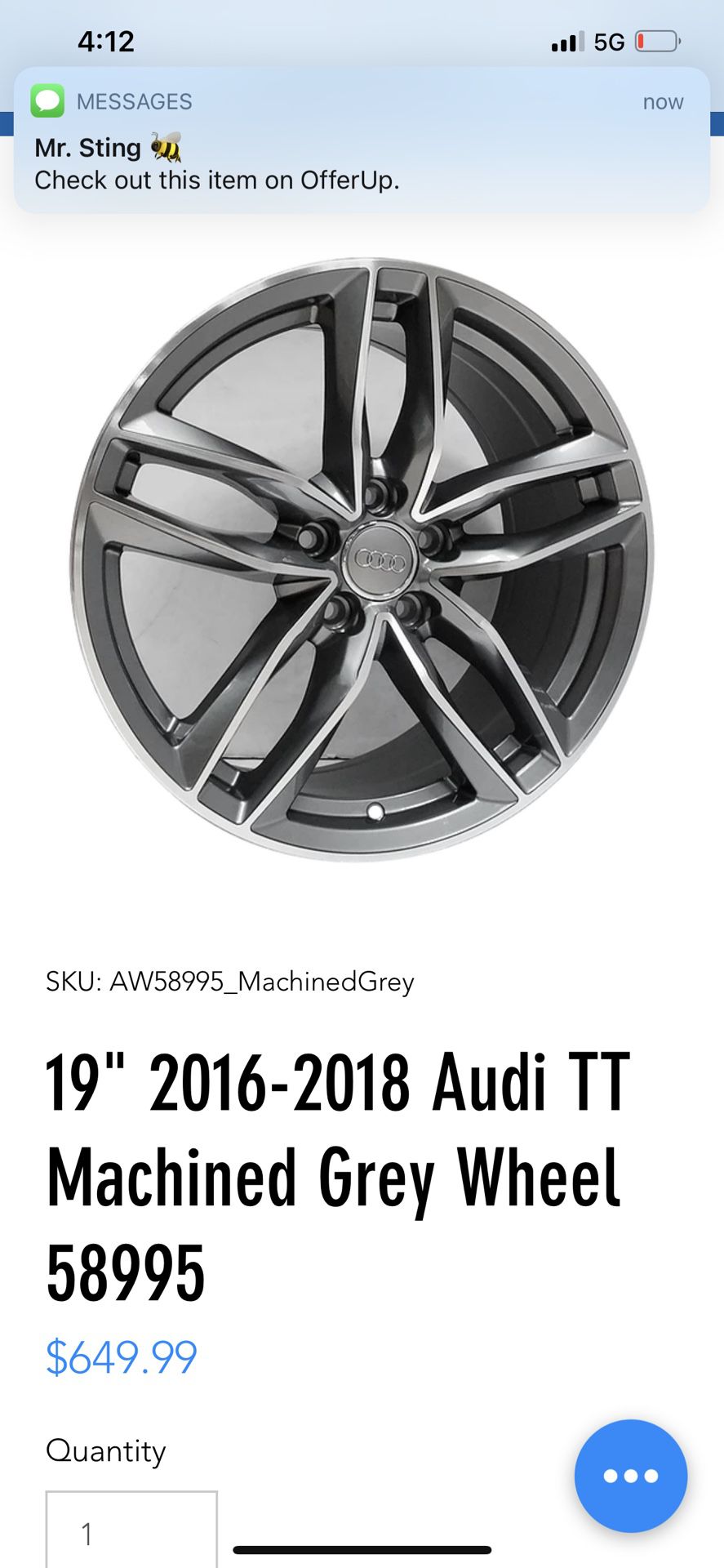 19” 2016-2018 USED Forged Alloyed Wheels With Tires