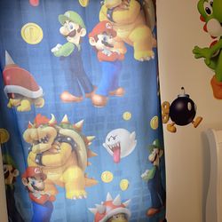 Super Mario Curtains And Wall Decor