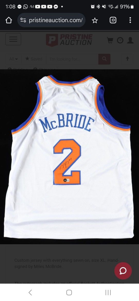 Deuce McBride Autographed Jersey