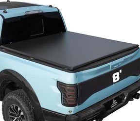 Truck Bed Tonneau Cover Compatible with Toyota Tundra 2014-2021 8 ft Long Box, Folding Style