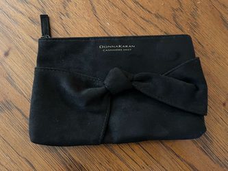 Donna Karan Cashmere Mist Black Bow Makeup Pouch