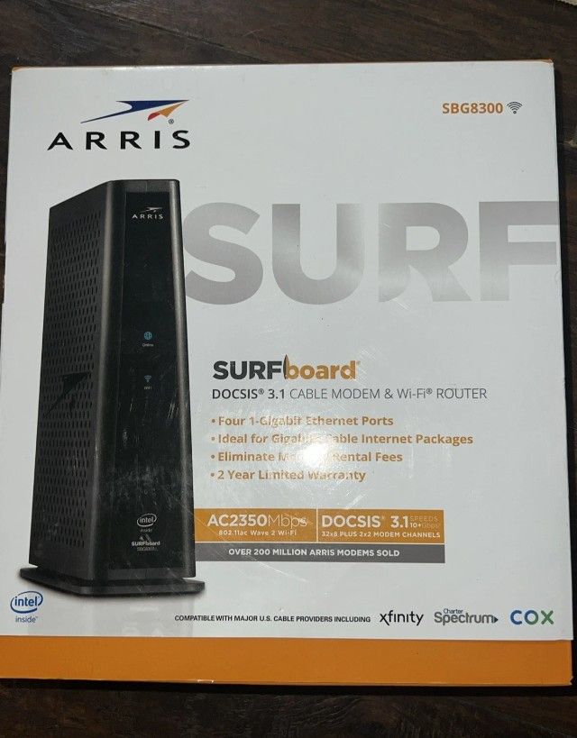 ARRIS SURFboard DOCSIS 3.1 SBG8300 Dual-Band Wi-Fi Router