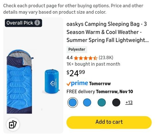 sleeping bag