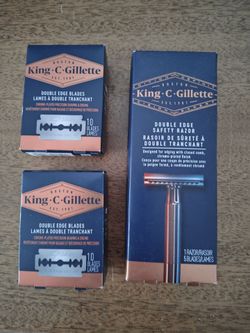 King C. Gillette Double Edge Safety Razor Bundle