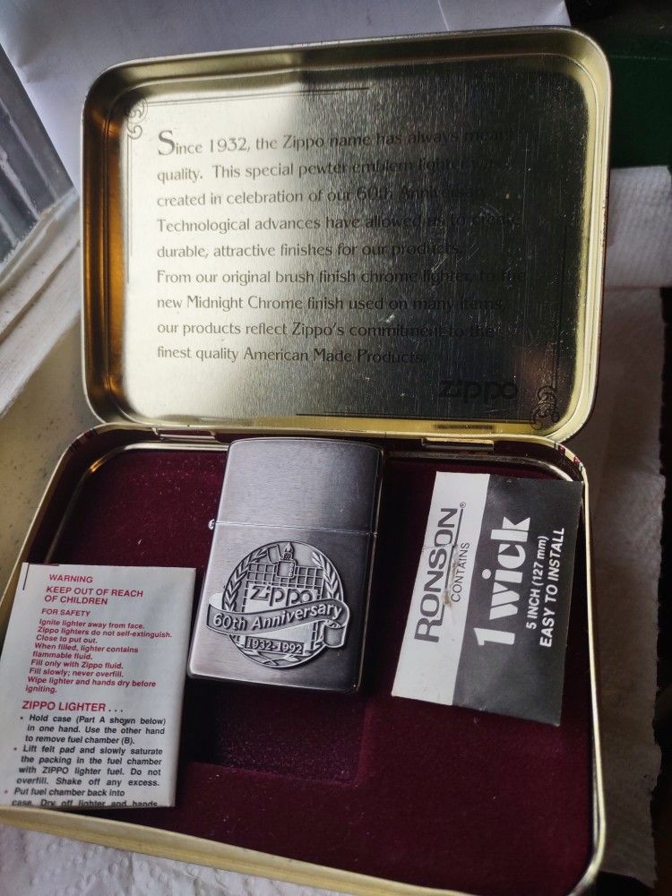 Zippo 60th Anniversary 1(contact info removed) Lighter 