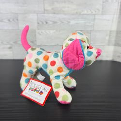 DOUGLAS Polka Dot Patchwork Dog Plush Stuffed Animal NWT 2009