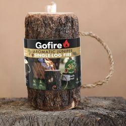 Gofire Single Log: Self-Contained, Easy-To-Light For Pits, Camping, With All-Purpose Starter