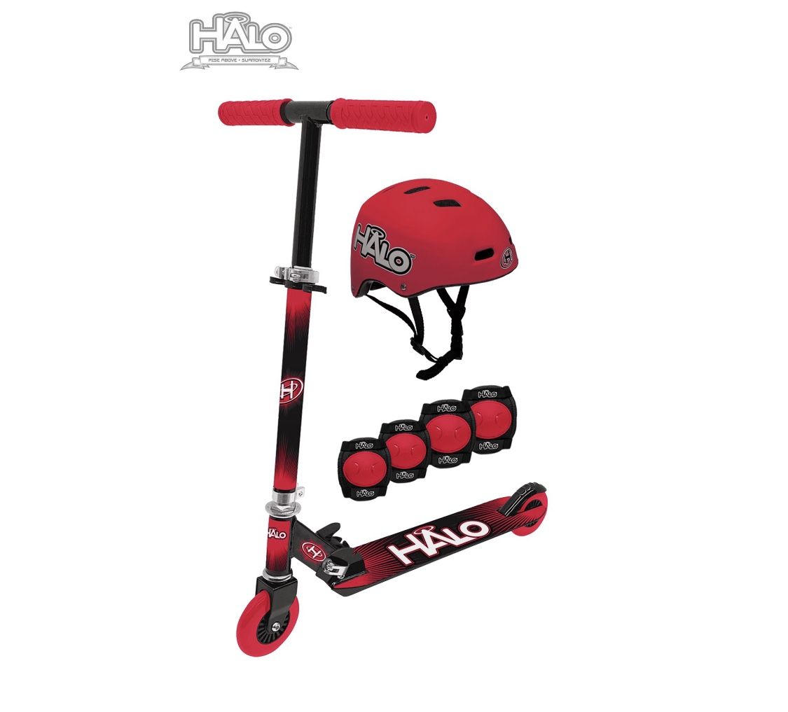 HALO Rise Above 6-Piece Scooter Combo Set - Red
