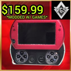 Sony PSP Go N1000 16GB Modded Handheld Console w/ Games Red Cover