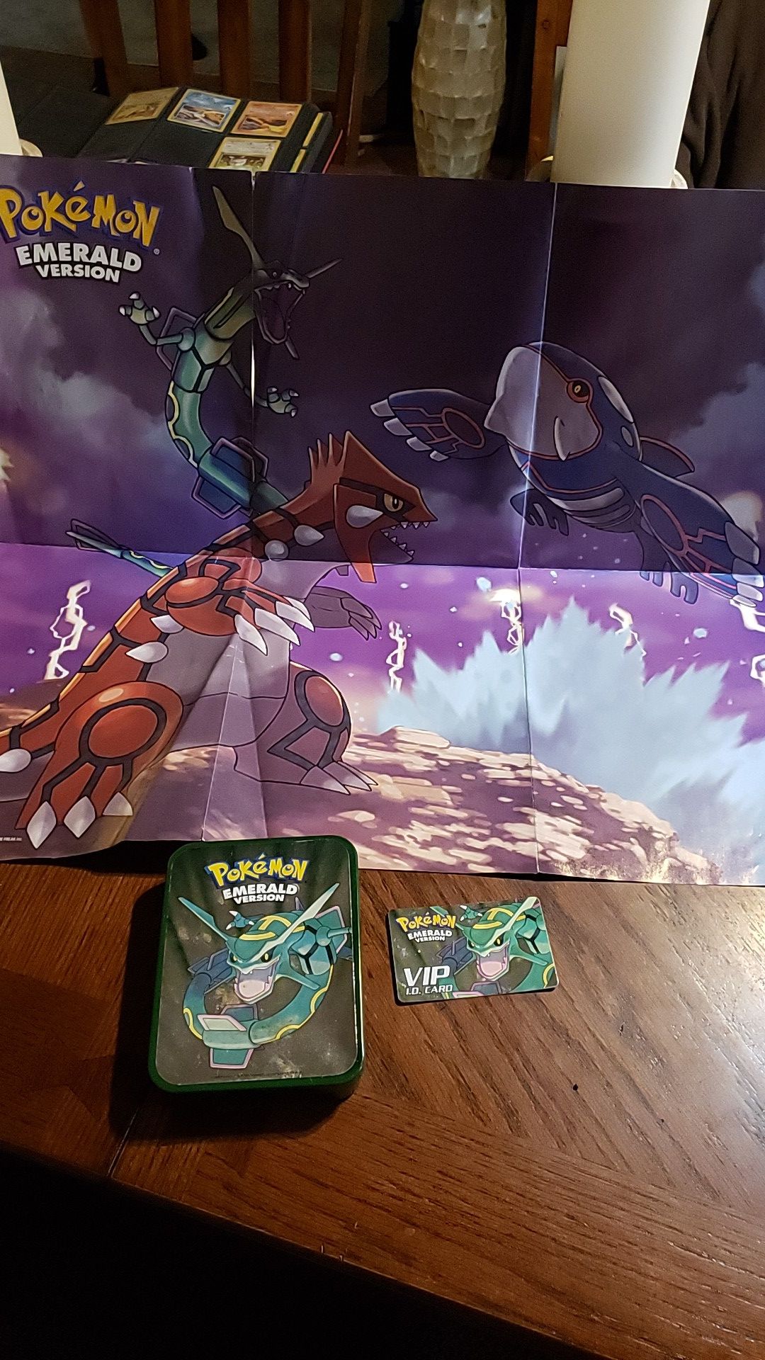 Rare Pokemon Emerald Prerelease items Poster Tin & VIP card Nintendo Original