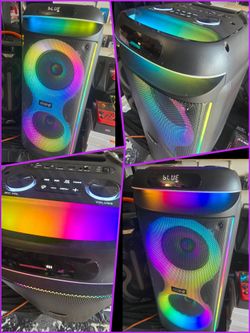 🎵 Dual 8" Portable Bluetooth Speaker 🎶 Brand New Remote & Wireless Microphone 🎤Rechargeable Portable 😍