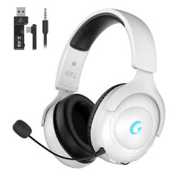 Wireless Gaming Headset for PS5, 2.4GHz Gaming Headset with Mic, 45H Battery