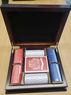 Poker Chip Set in Wooden Box