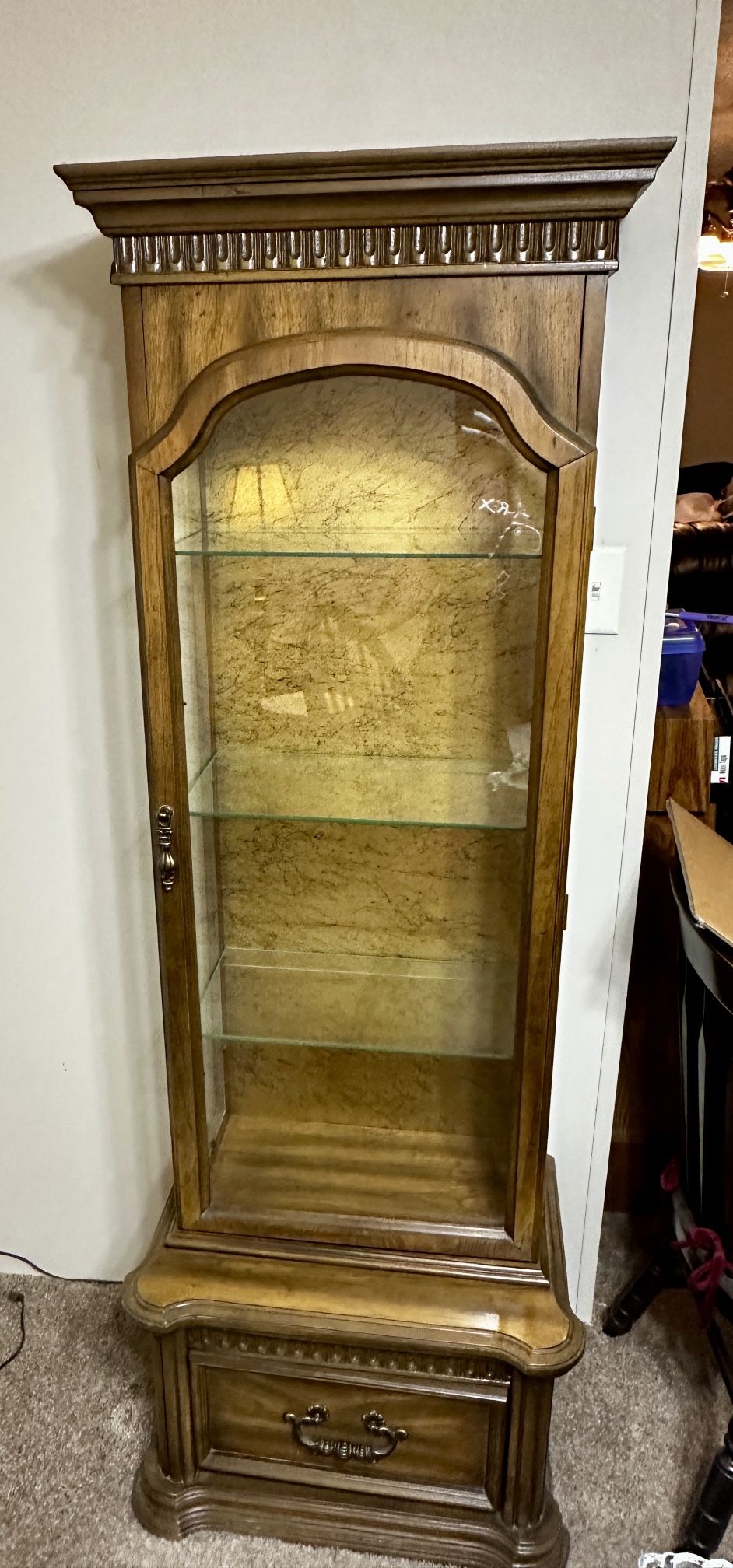 Elegant Wooden Curio Cabinet