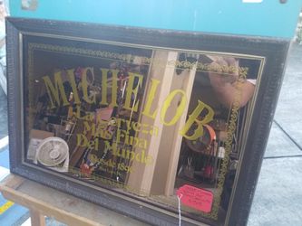 UNIQUE MICHELOB SPANISH BAR MIRROR