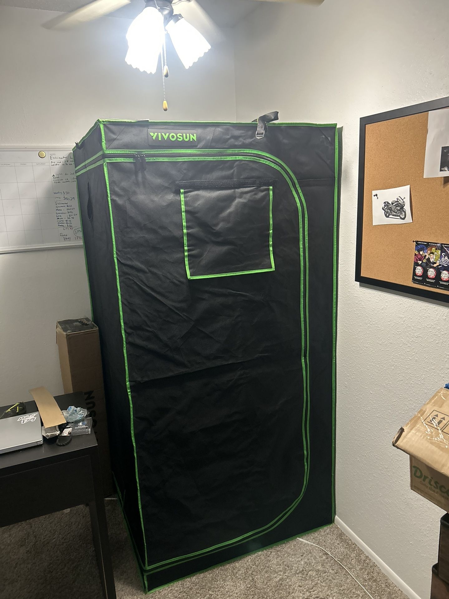 VIVOSUN S336 3x3 Grow Tent, 36"X36"X72" High Reflective Mylar With Observation Window And Floor Tray