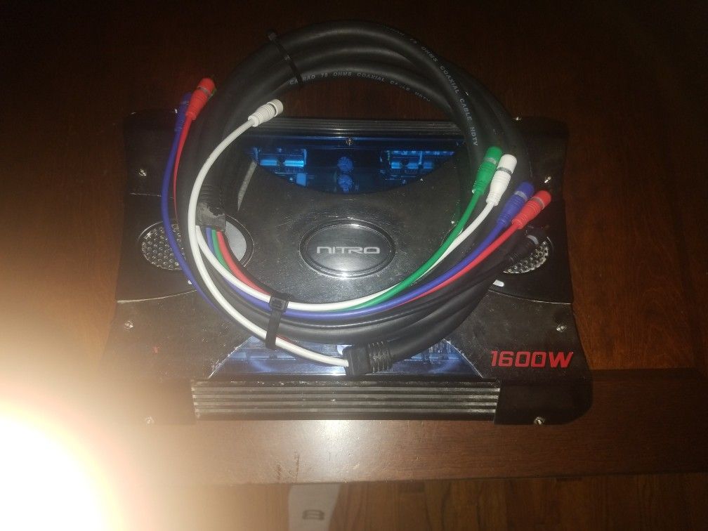 BMW-485 4 Channel/Brudgeable 1600 Watt AMP with Cable
