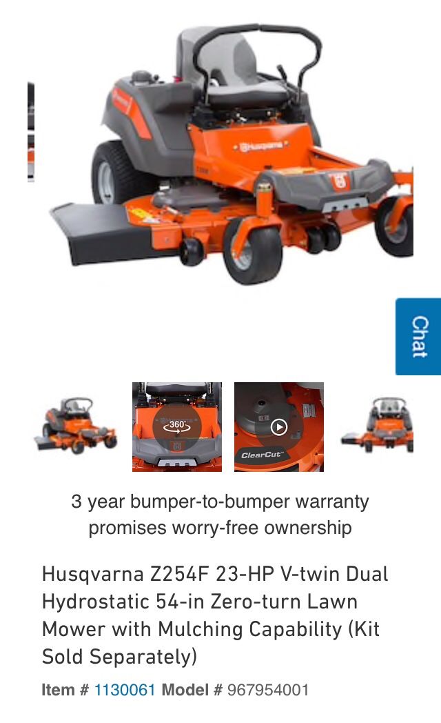 Husqvarna Zero Turn Mower With Mulching Deck Lawn Mowers Tractors