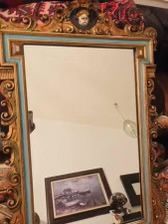 47 x 28 MAYBE 17 Th Or 18 TH CENTURY OLD CHERUB MIRROR
