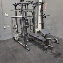 SMITH MACHINE/ PULLEY SYSTEM/ POWER CAGE/ CHEST FLYS/ BENCH/ GYM EQUIPMENT/ PULL UP BAR/ DIP BARS/ EXERCISE EQUIPMENT