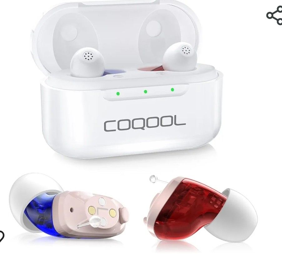 Rechargeable Hearing Aids for Seniors with Noise Cancelling, 16-Channels & 4 Modes OTC Hearing Amplifier, Comfort Invisible In-Ear Device with Chargin