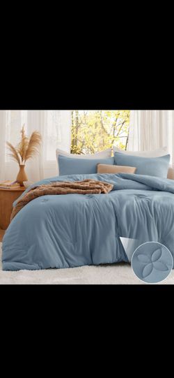 King Size Comforter Set Mineral Blue