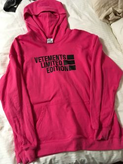 Vetements Limited Edition Pink Hoodie