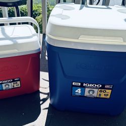 Igloo Coolers 60 Quart And a 28 Quart Selling Together Or Separate 