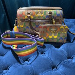 Coach Rainbow Bag And Wallet 2023