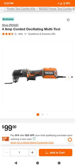 Ridgid corded multi tool