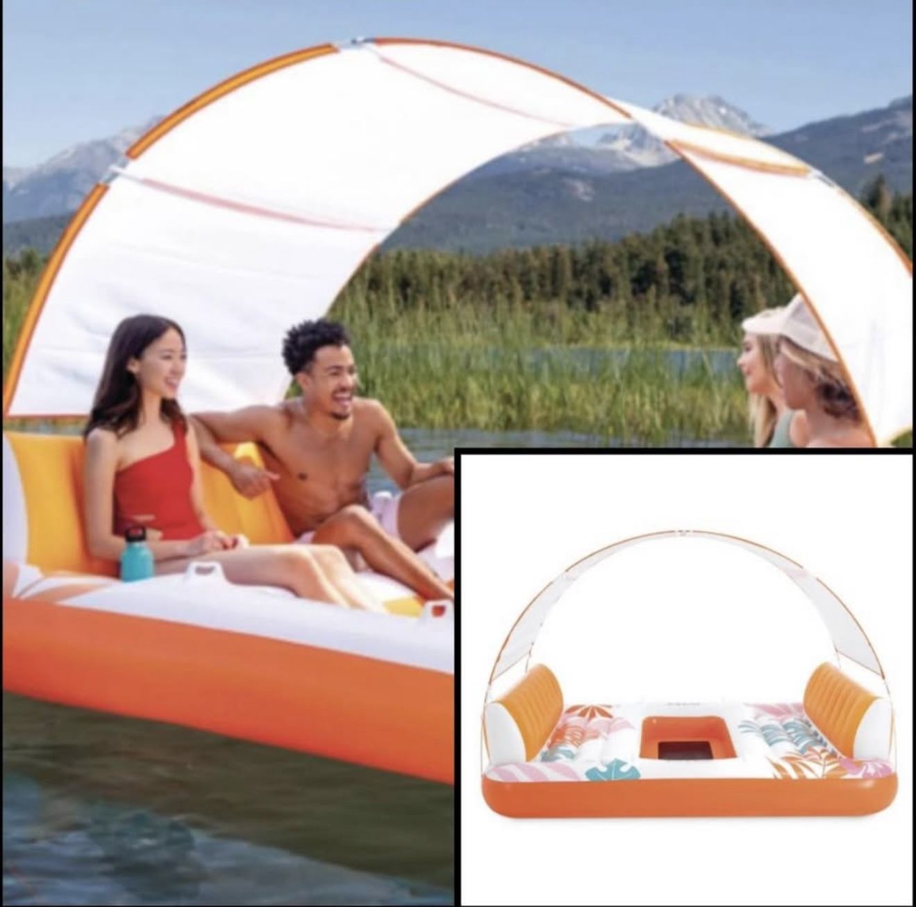 Inflatable Floating Party Island-Pool,Lake, River