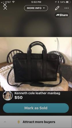 Kenneth cole leather man bag