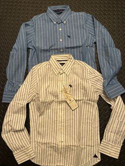 NEW Abercrombie Long Sleeve Button Down Shirt, Boys Dress Shirt, Abercrombie Clothing 
