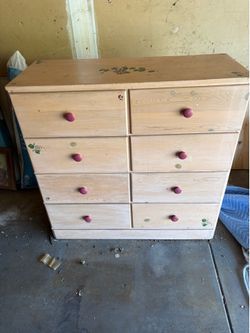 Solid Pine hand painted & stenciled dresser