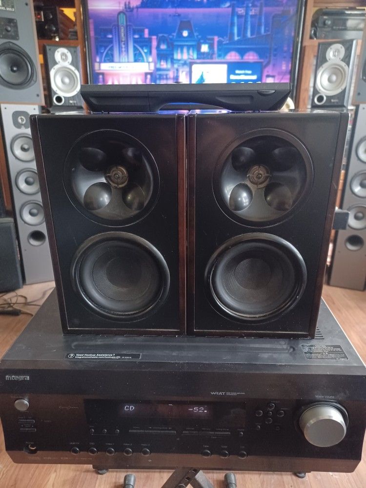 INTEGRA DTR-4.6 AV RECEIVER WITH REMOTE AND KLIPSCH WB14 BOOKSHELF SPEAKERS $500 FINAL PRICE