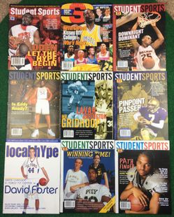 Student Sports Magazine Lot - Basketball and Football - Kevin Garnett Eddy Curry Greg Oden