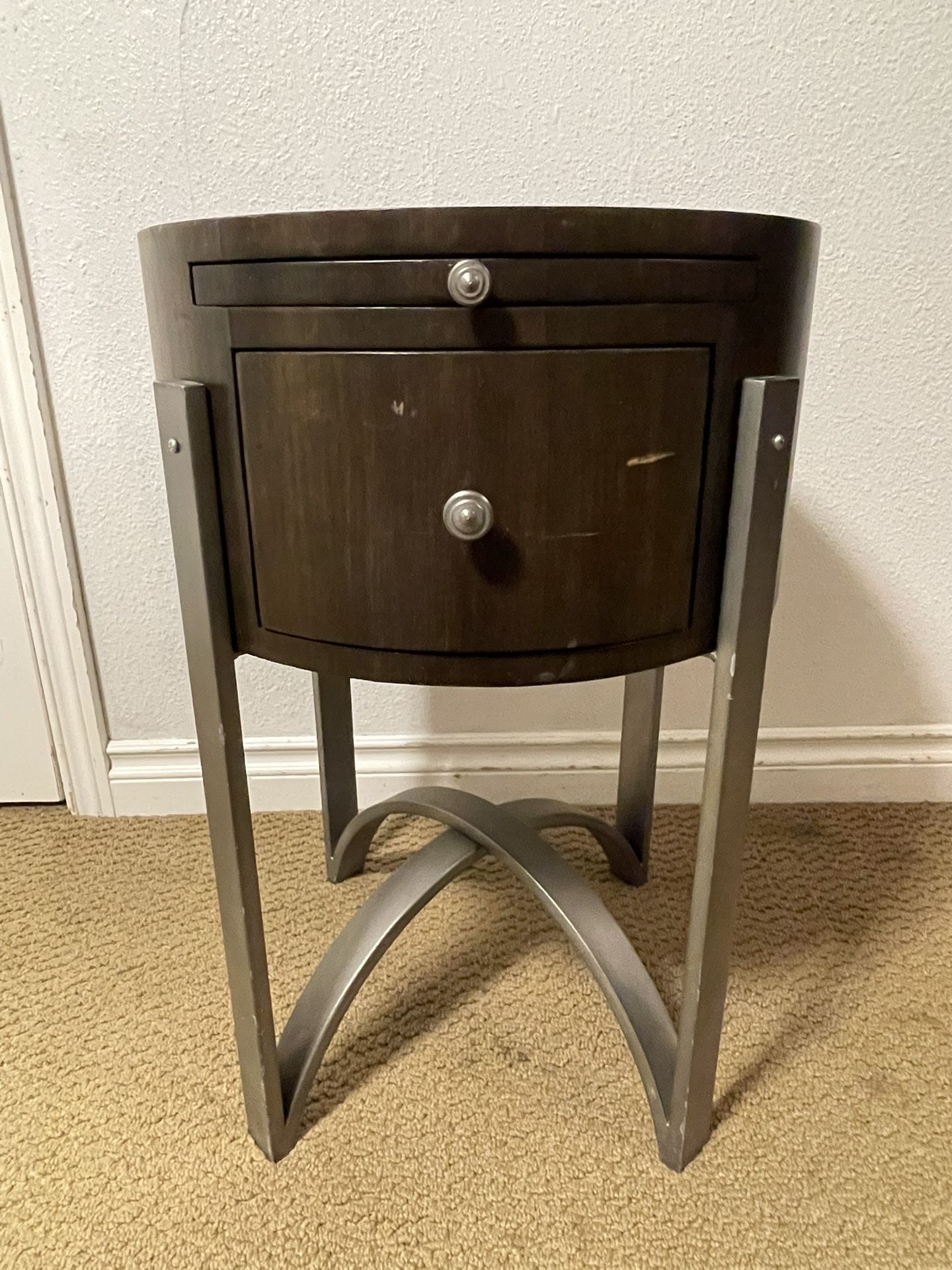 2x Brown Wooden Table