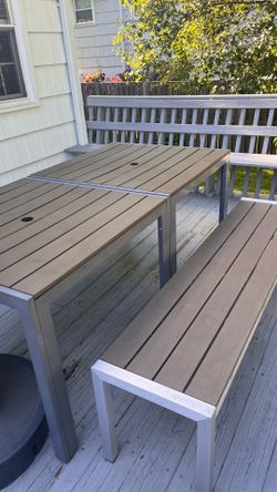 Garden table and bench set(90x180x75 cm)