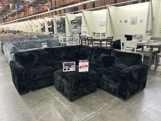 New Black Sectional 