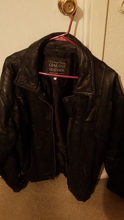 Genuine black leather jacket x large